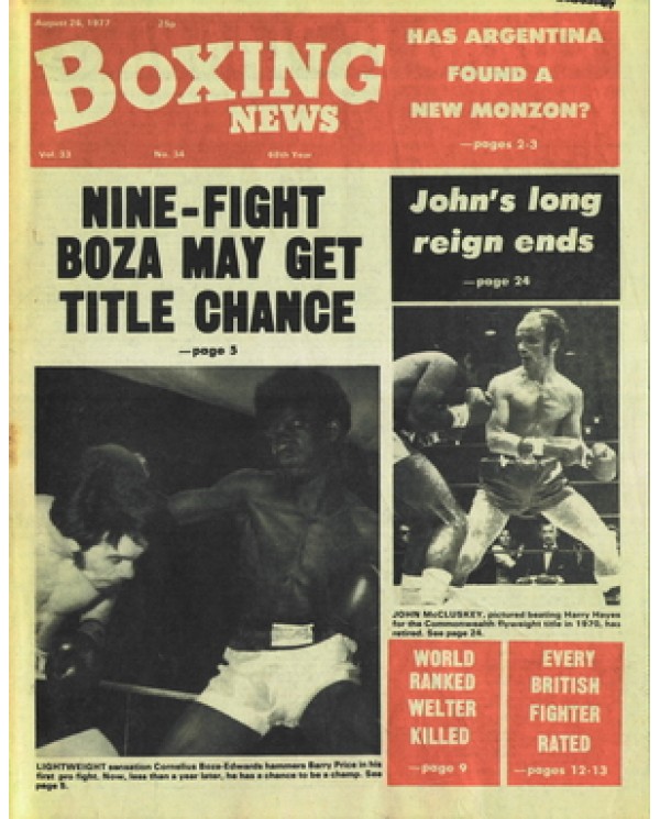 Boxing News magazine  26.8.1977 Download pdf